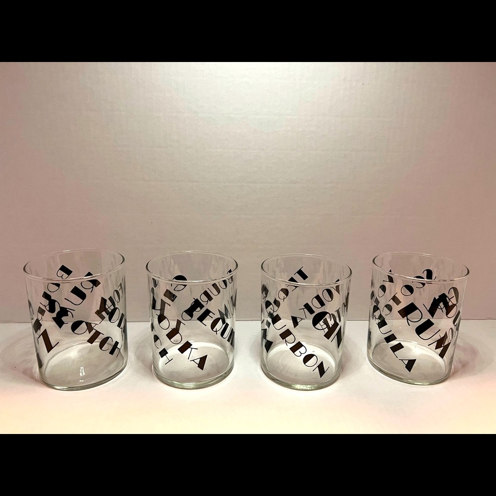 Set of four Bar Glasses.